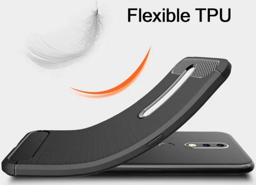 Nokia 4.2 Geborsteld TPU Hoesje Zwart afbeelding 5