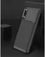 Samsung Galaxy A70 Siliconen Carbon Hoesje Zwart afbeelding 12