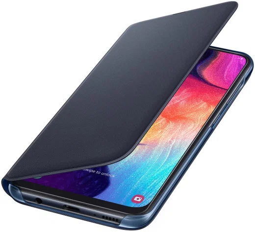Origineel Samsung Galaxy A50 Hoesje Wallet Cover Zwart afbeelding 1