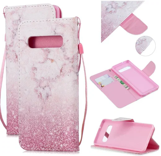Samsung Galaxy S10E Portemonnee Hoesje met Marmer Print afbeelding 6
