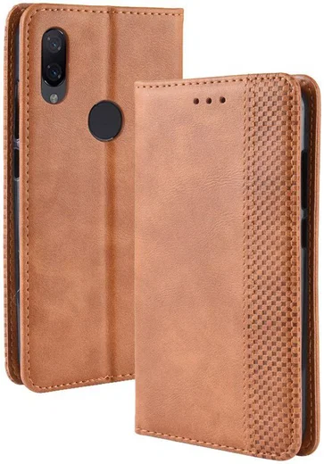 Xiaomi Redmi Note 7 Vintage Portemonnee Hoesje Bruin afbeelding 3