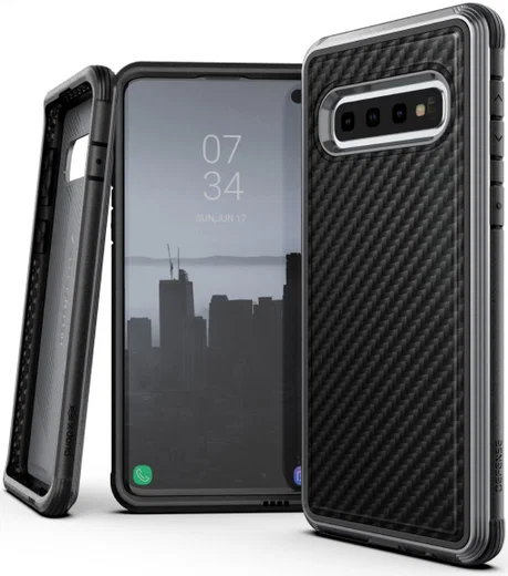 Raptic Lux Samsung Galaxy S10 hoesje carbon fiber zwart afbeelding 1