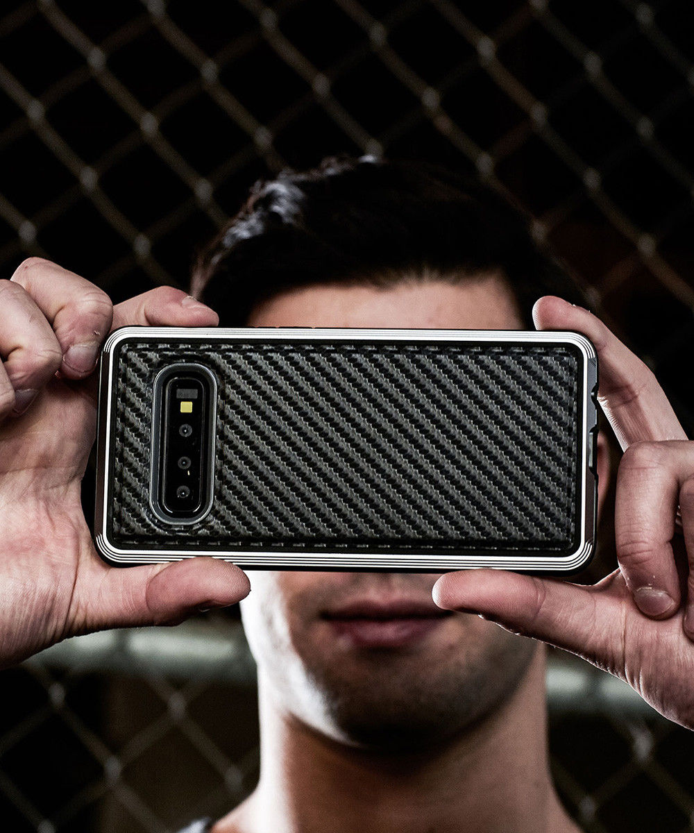 Raptic Lux Samsung Galaxy S10 hoesje carbon fiber zwart afbeelding 6