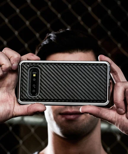 Raptic Lux Samsung Galaxy S10 hoesje carbon fiber zwart afbeelding 6