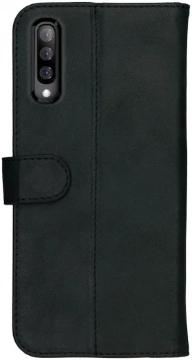 Rosso Deluxe Samsung Galaxy A50 Hoesje Echt Leer Book Case Zwart afbeelding 10
