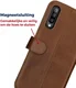 Rosso Deluxe Samsung Galaxy A50 Hoesje Echt Leer Book Case Bruin afbeelding 6