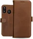 Rosso Deluxe Samsung Galaxy A40 Hoesje Echt Leer Book Case Bruin afbeelding 13