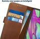Rosso Deluxe Samsung Galaxy A40 Hoesje Echt Leer Book Case Bruin afbeelding 5