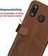 Rosso Deluxe Samsung Galaxy A40 Hoesje Echt Leer Book Case Bruin afbeelding 6