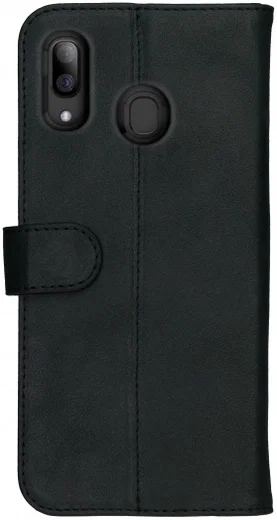 Rosso Deluxe Samsung Galaxy A40 Hoesje Echt Leer Book Case Zwart afbeelding 9
