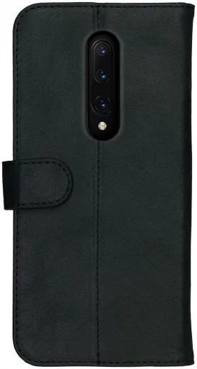 Rosso Deluxe OnePlus 7 Pro Hoesje Echt Leer Book Case Zwart afbeelding 8