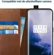 Rosso Deluxe OnePlus 7 Pro Hoesje Echt Leer Book Case Bruin afbeelding 9