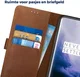 Rosso Deluxe OnePlus 7 Pro Hoesje Echt Leer Book Case Bruin afbeelding 5