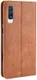 Samsung Galaxy A50 Book Case Hoesje Vintage Wallet Kunst Leer Bruin afbeelding 6