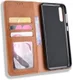 Samsung Galaxy A50 Book Case Hoesje Vintage Wallet Kunst Leer Bruin afbeelding 7