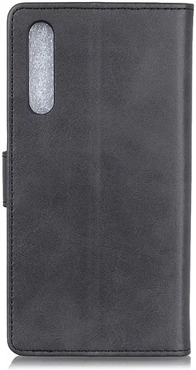 Samsung Galaxy A50 Book Case Stand Hoesje Wallet Kunst Leer Zwart afbeelding 3