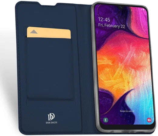 Dux Ducis Skin Pro Series Samsung Galaxy A50 Book Case Hoesje Blauw afbeelding 1