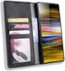 Sony Xperia 10 Plus Vintage Portemonnee Hoesje Zwart afbeelding 1