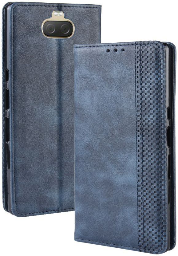 Sony Xperia 10 Plus Vintage Portemonnee Hoesje Blauw afbeelding 3