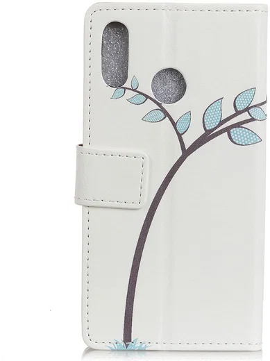 Samsung Galaxy A40 Lederen Portemonnee Hoesje met Little Owls Print afbeelding 3