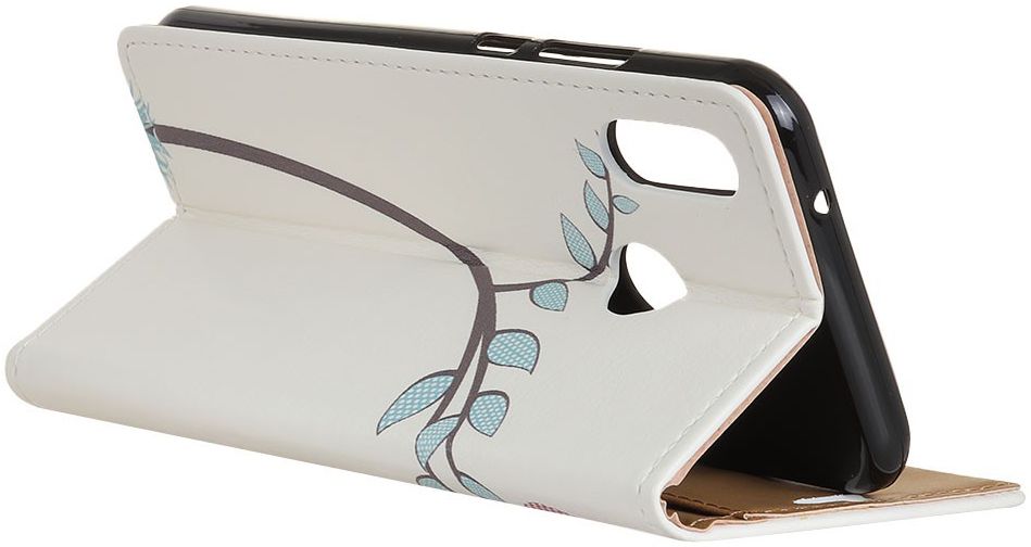Samsung Galaxy A40 Lederen Portemonnee Hoesje met Little Owls Print afbeelding 5