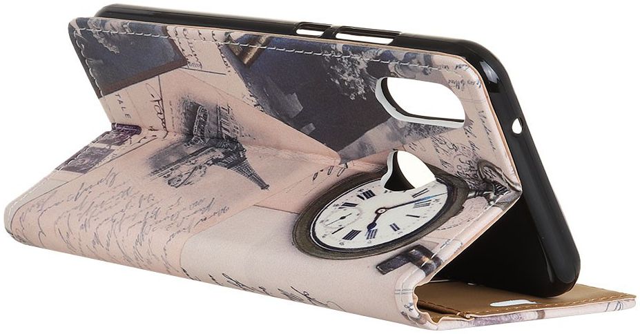 Samsung Galaxy A40 Lederen Portemonnee Hoesje met Eiffel Tower Print afbeelding 5