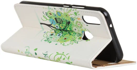 Samsung Galaxy A40 Lederen Portemonnee Hoesje met Green Tree Print afbeelding 5