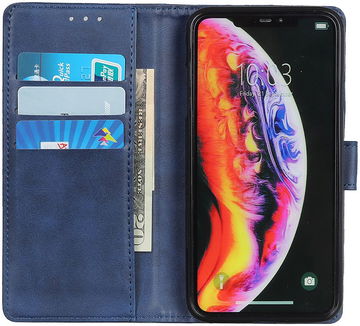 Samsung Galaxy A10 Matte Portemonnee Hoesje Blauw