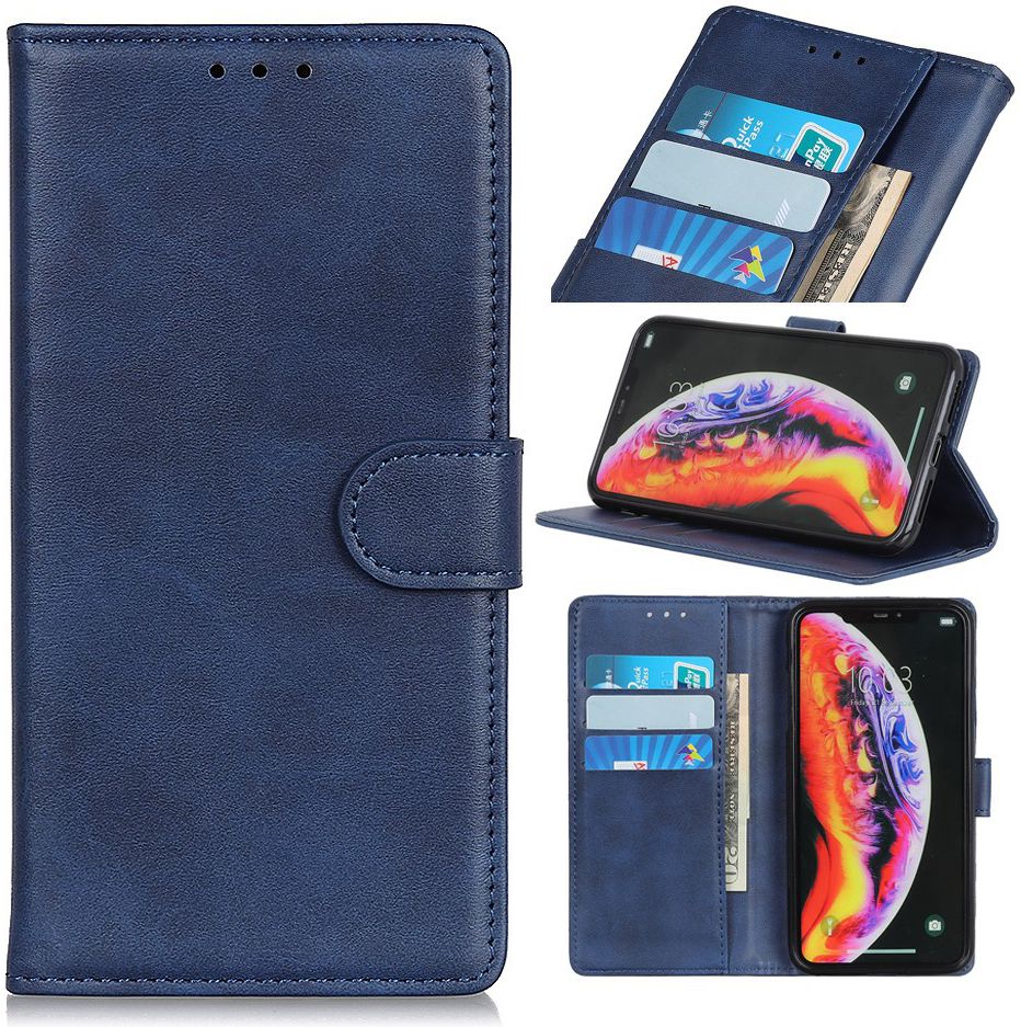 Samsung Galaxy A10 Matte Portemonnee Hoesje Blauw afbeelding 3