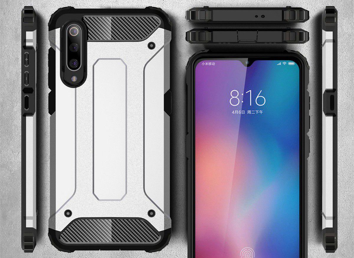 Xiaomi Mi 9 Hoesje Hybride Back Cover Zwart afbeelding 4