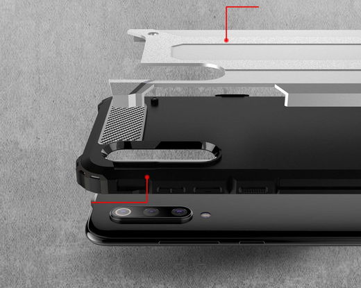 Xiaomi Mi 9 Hoesje Hybride Back Cover Zwart afbeelding 5