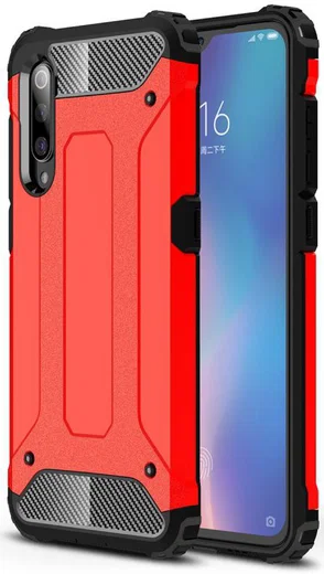 Xiaomi Mi 9 Hybride Hoesje Rood afbeelding 1