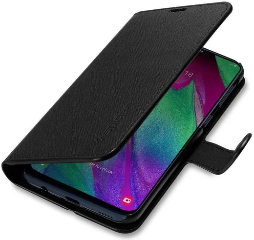 Spigen Wallet S Book Case Samsung Galaxy A40 Zwart afbeelding 1