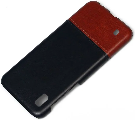 Samsung Galaxy A10 KSQ Bi-color Leren Hardcase Zwart afbeelding 3