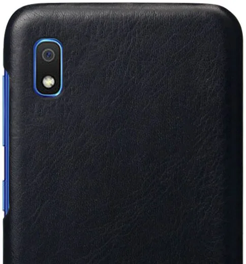 Samsung Galaxy A10 KSQ Bi-color Leren Hardcase Zwart afbeelding 4