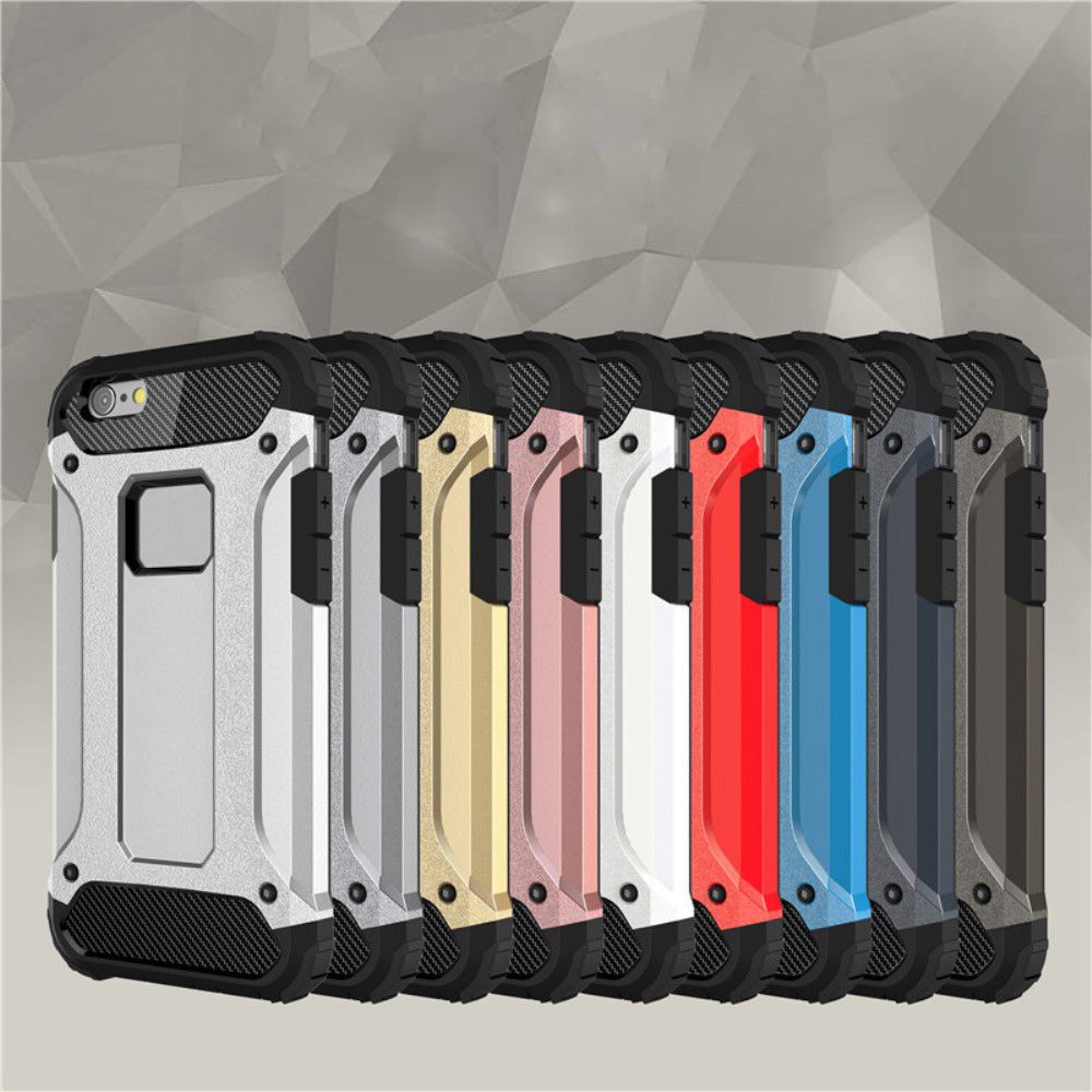 Apple IPhone 6/6S Hoesje Shock Proof Hybride Back Cover Donker Blauw afbeelding 2