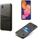 Samsung Galaxy A10 Kunstleren Back Cover met Kaarthouder Zwart afbeelding 3
