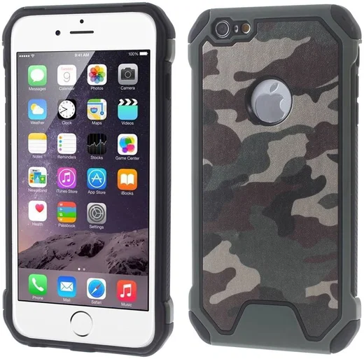 Apple iPhone 6(S) Camouflage Hoesje Groen afbeelding 1