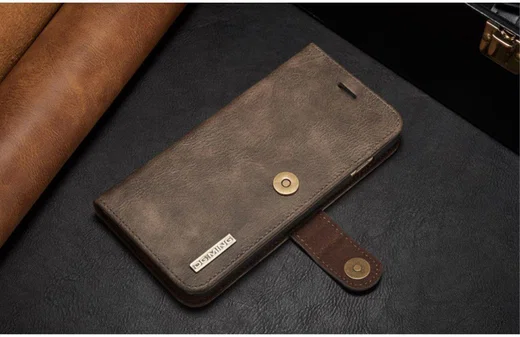 Apple iPhone 6(S) Plus Leren 2-in-1 Bookcase en Back Cover Coffee afbeelding 14