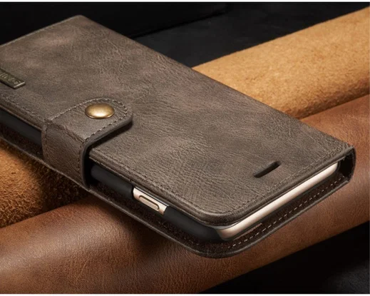 Apple iPhone 6(S) Plus Leren 2-in-1 Bookcase en Back Cover Coffee afbeelding 17
