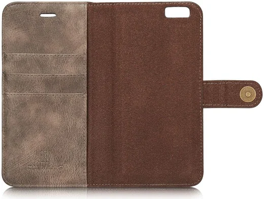 Apple iPhone 6(S) Plus Leren 2-in-1 Bookcase en Back Cover Coffee afbeelding 8