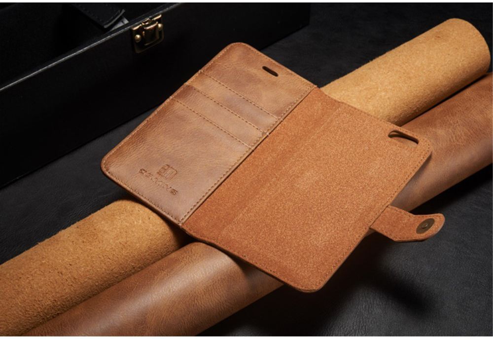 Apple iPhone 6(S) Plus Leren 2-in-1 Bookcase en Back Cover Bruin afbeelding 13