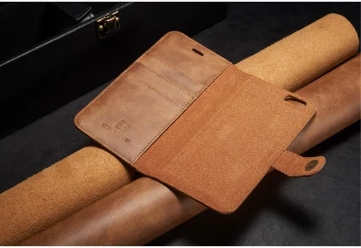 Apple iPhone 6(S) Plus Leren 2-in-1 Bookcase en Back Cover Bruin afbeelding 13