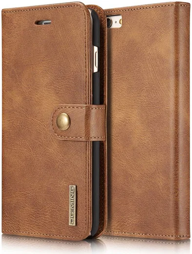 Apple iPhone 6(S) Plus Leren 2-in-1 Bookcase en Back Cover Bruin afbeelding 14