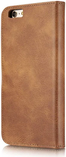 Apple iPhone 6(S) Plus Leren 2-in-1 Bookcase en Back Cover Bruin afbeelding 6