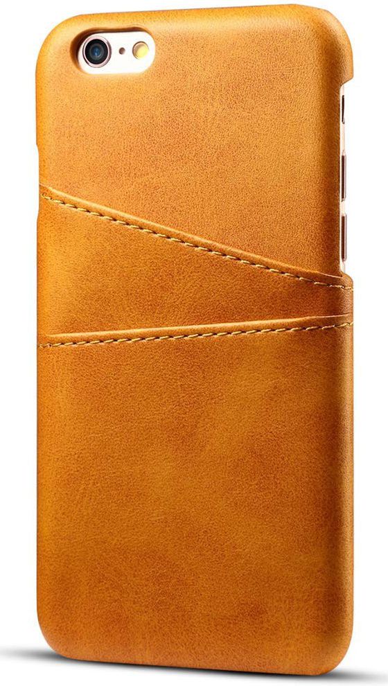 Apple iPhone 6(S) Plus Kunstleren Back Cover met Kaarthouder Bruin afbeelding 8