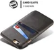 Apple iPhone 6(S) Plus Kunstleren Back Cover met Kaarthouder Zwart afbeelding 2