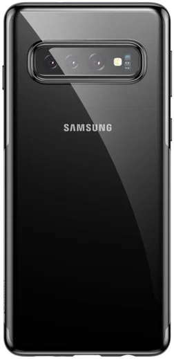 Baseus Shining Transparant TPU Hoesje Samsung Galaxy S10 Zwart afbeelding 1