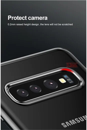 Baseus Shining Transparant TPU Hoesje Samsung Galaxy S10 Zwart afbeelding 10