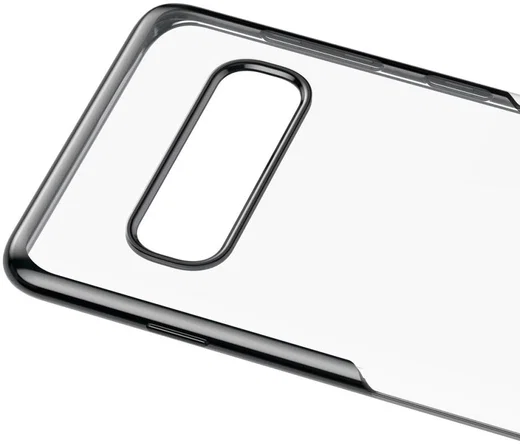 Baseus Shining Transparant TPU Hoesje Samsung Galaxy S10 Zwart afbeelding 5